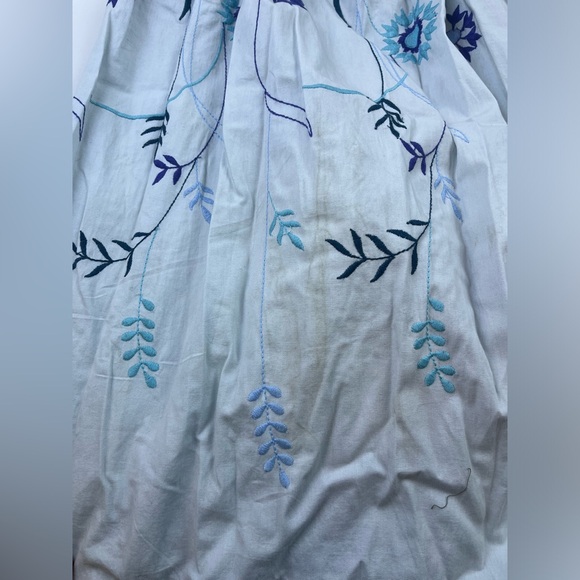 Allison New York Blue Embroidered Skirt N273-19 - Picture 4 of 8